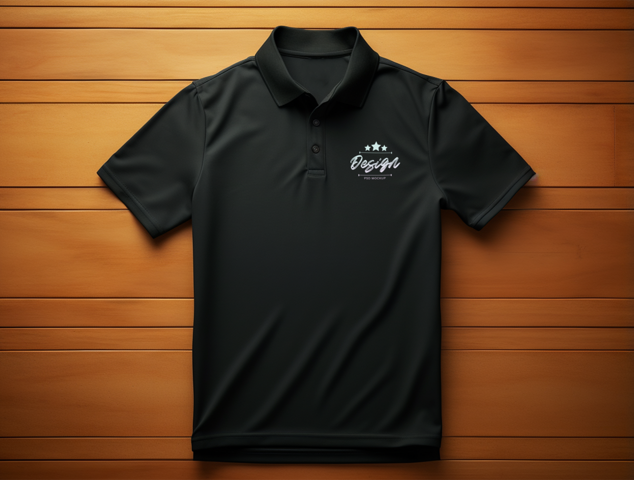 Editable polo tshirt mockup PSD template ai generated