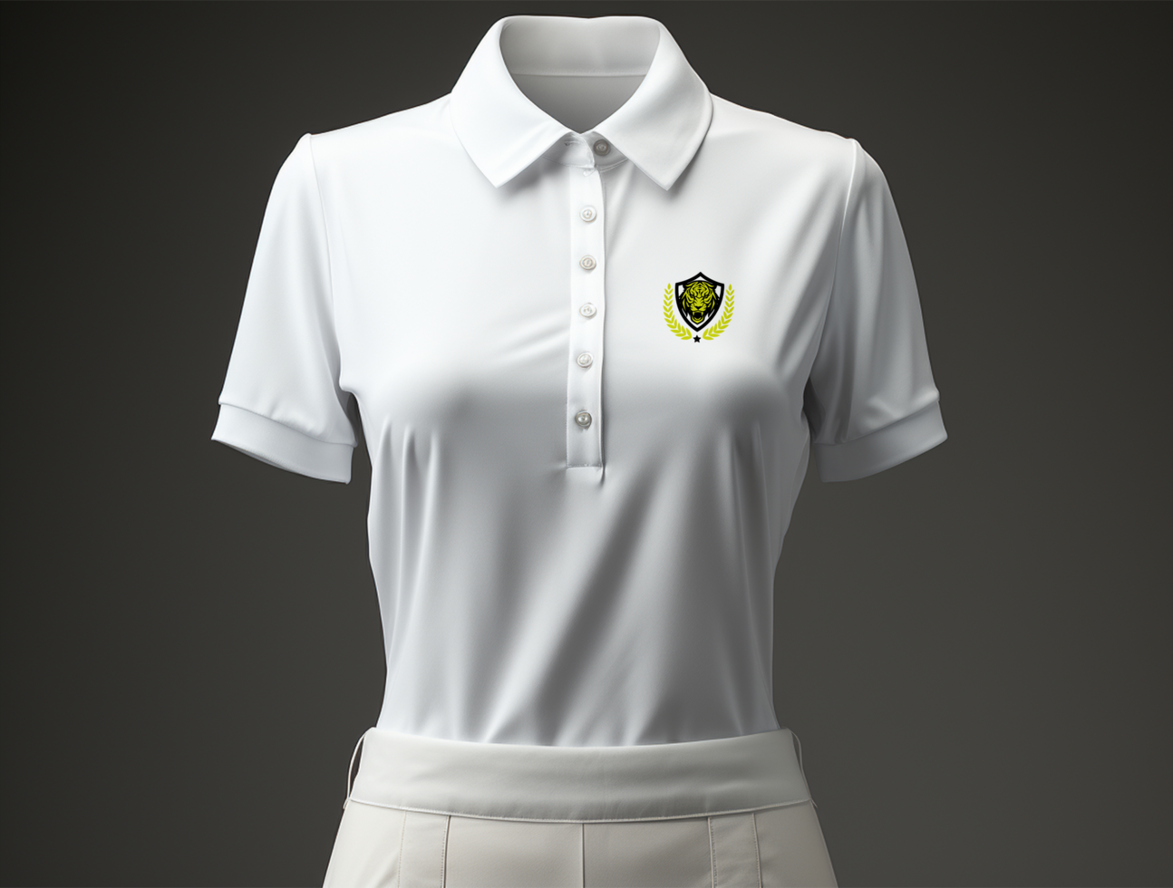 Editable polo t-shirt mockup PSD template ai generated