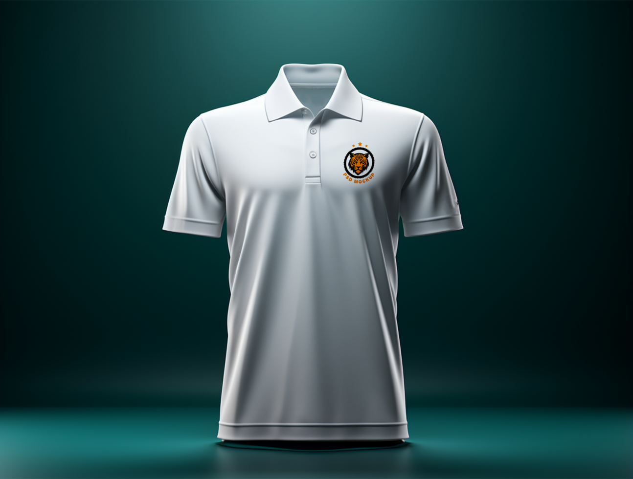 Editable polo t-shirt mockup PSD template ai generated