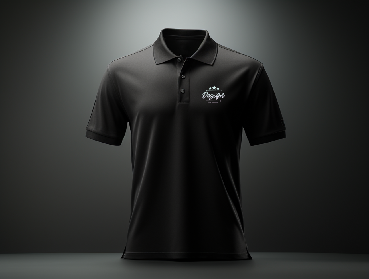 Editable polo tshirt mockup PSD template ai generated