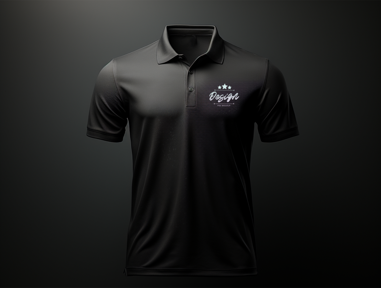 Editable polo tshirt mockup PSD template ai generated