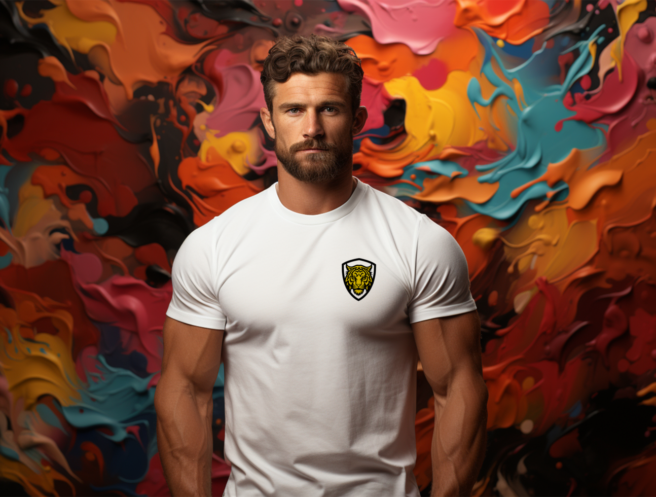 Editable polo t-shirt mockup PSD template ai generated