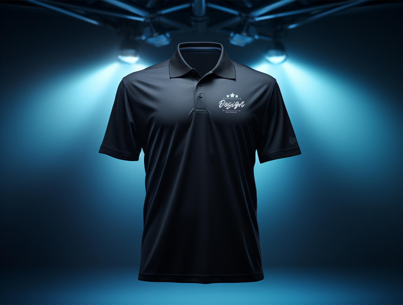 Editable polo tshirt mockup PSD template ai generated