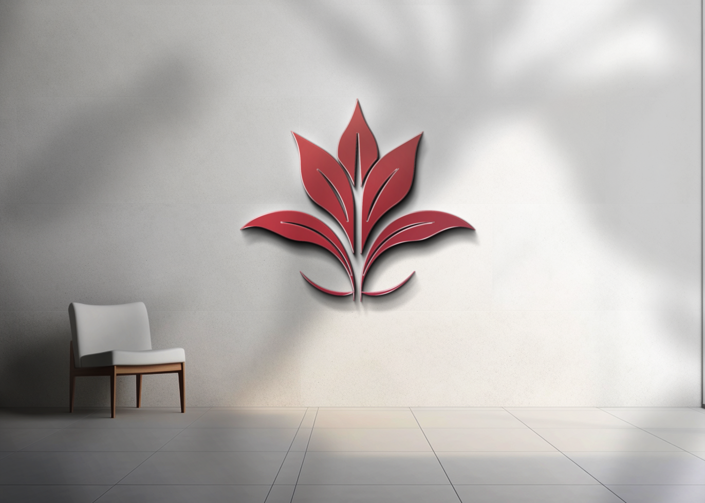 Editable logo mockup PSD template Ai generated