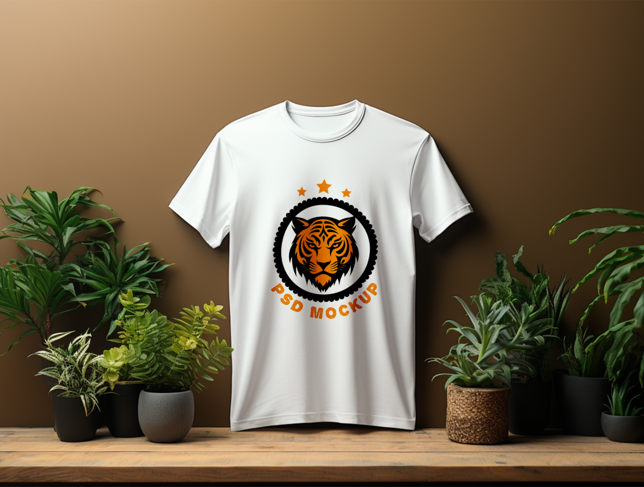 Professional tshirt mockup PSD template ai generated