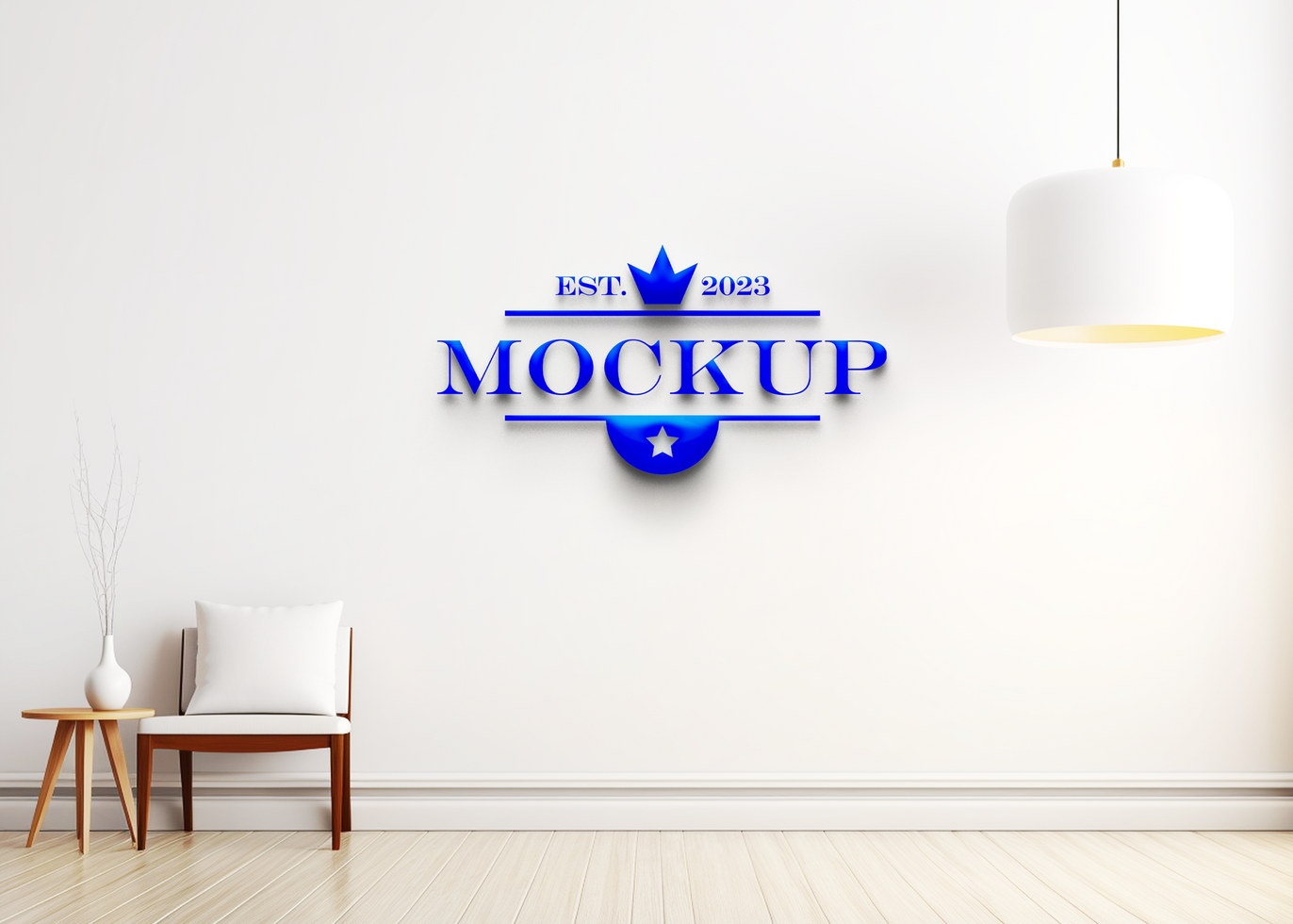 Editable logo mockup PSD template Ai generated