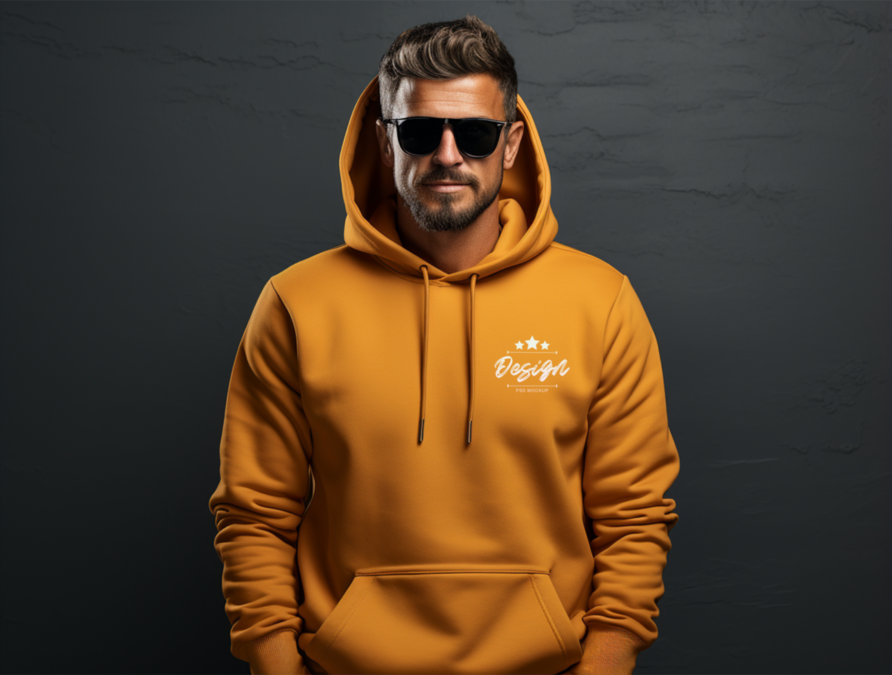 Editable Hoodie mockup PSD template ai generated