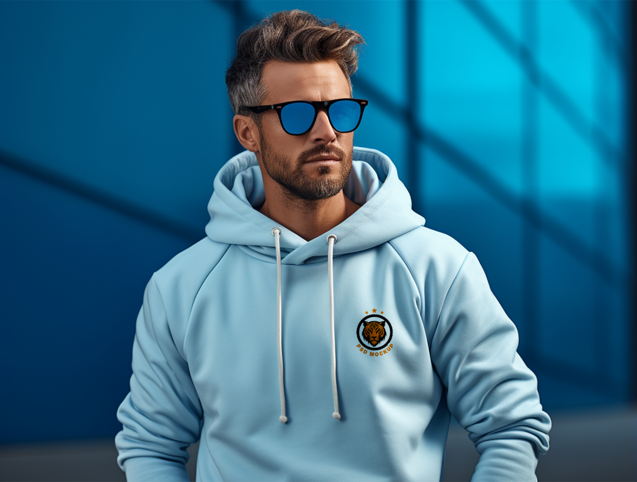 Editable Hoodie mockup PSD template ai generated