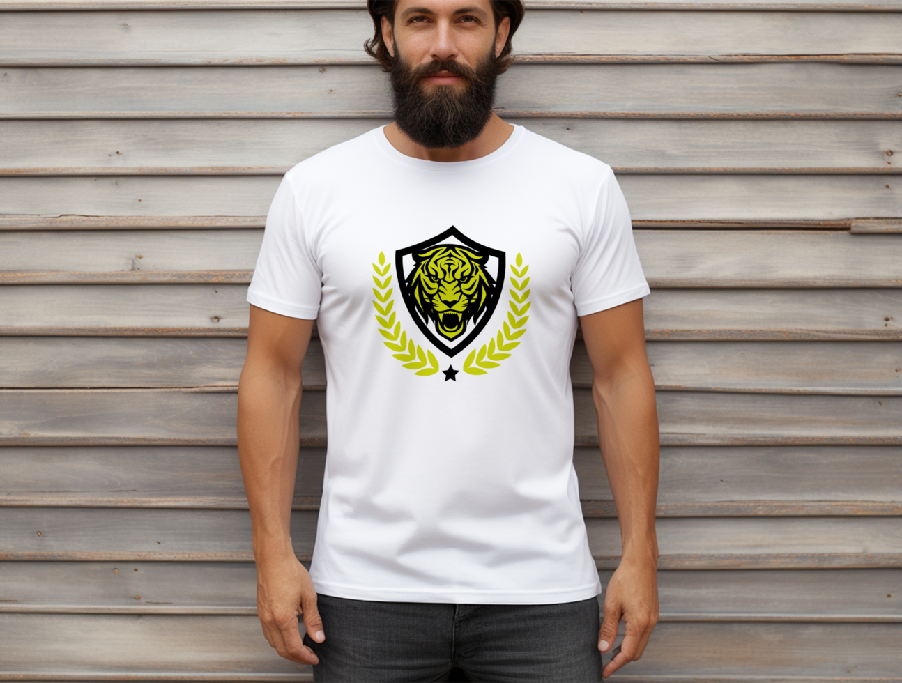 Editable t shirt mockup PSD template ai generated