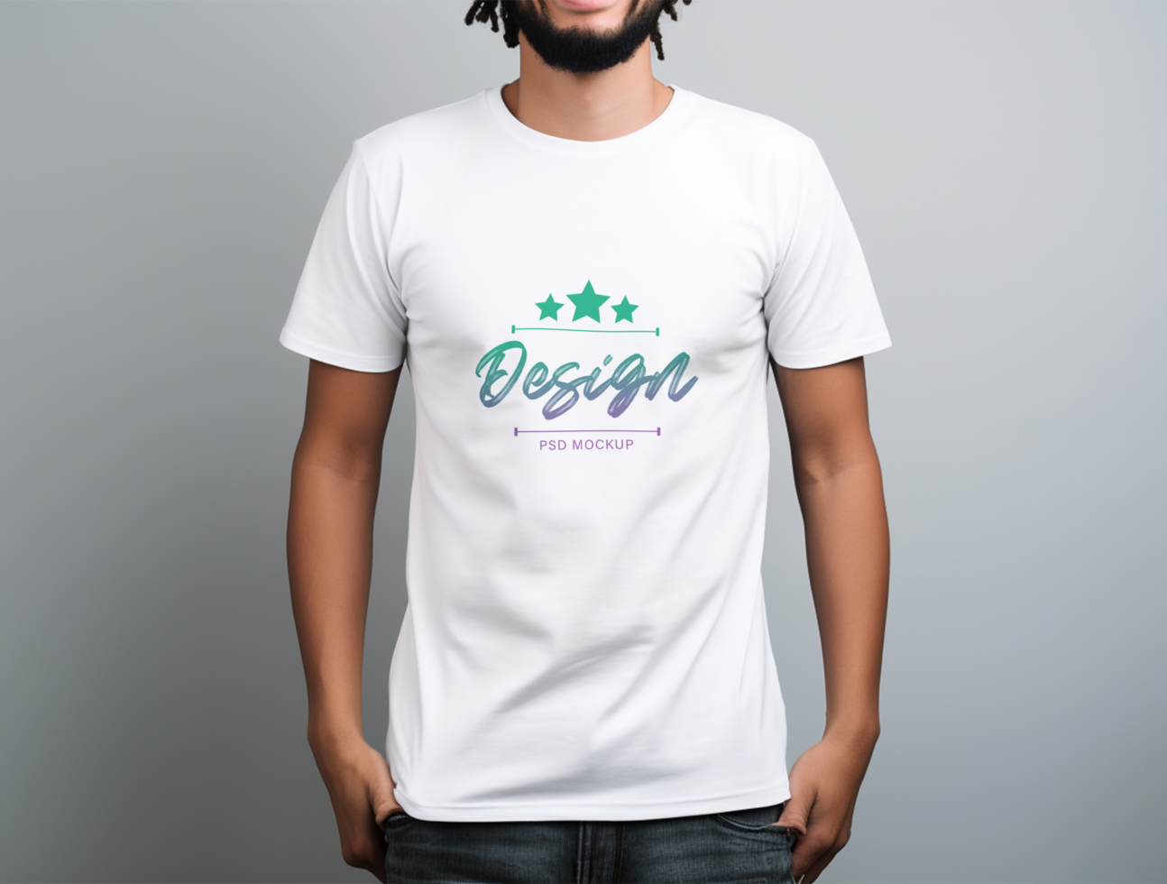 Editable tshirt mockup PSD template ai generated