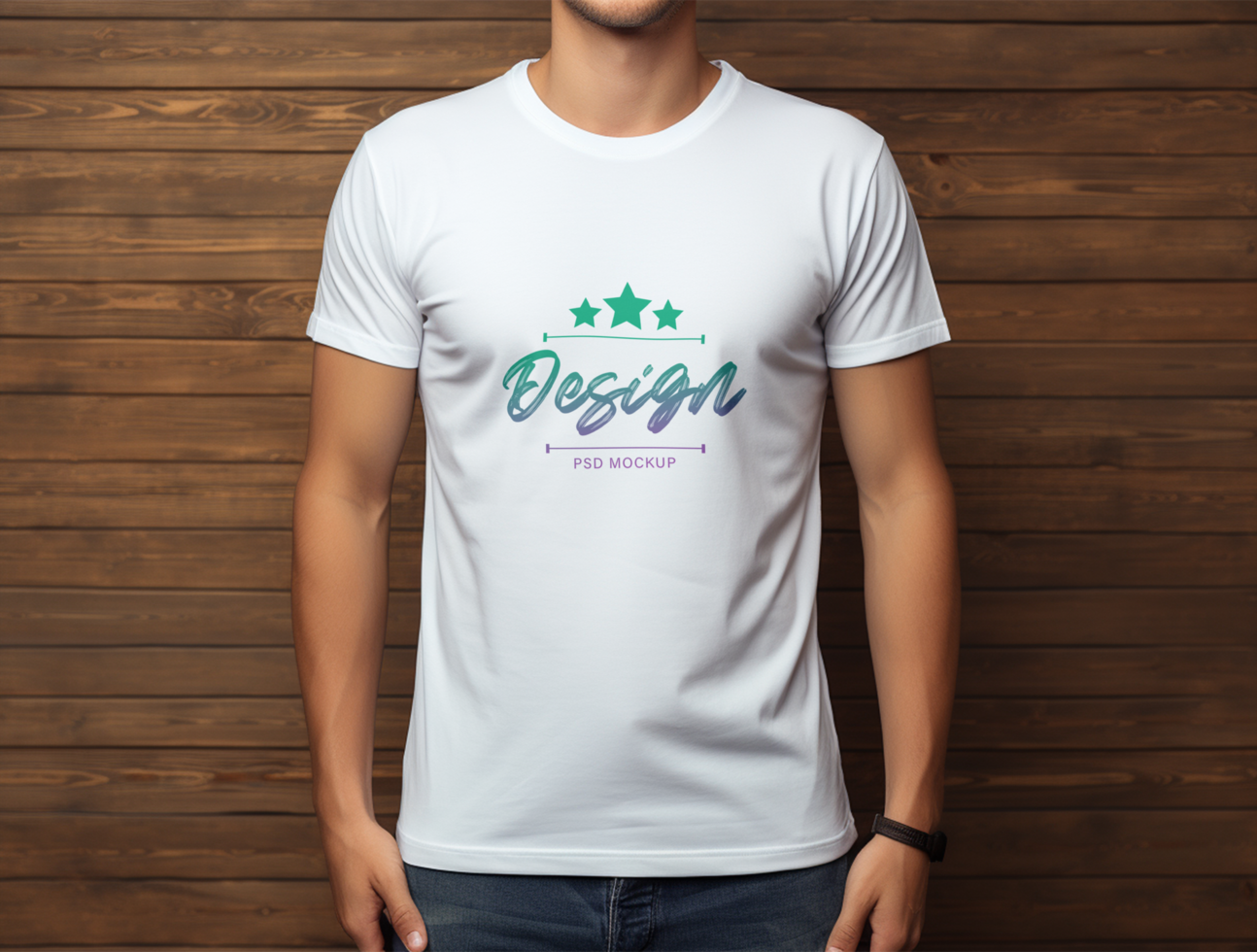 Editable tshirt mockup PSD template ai generated
