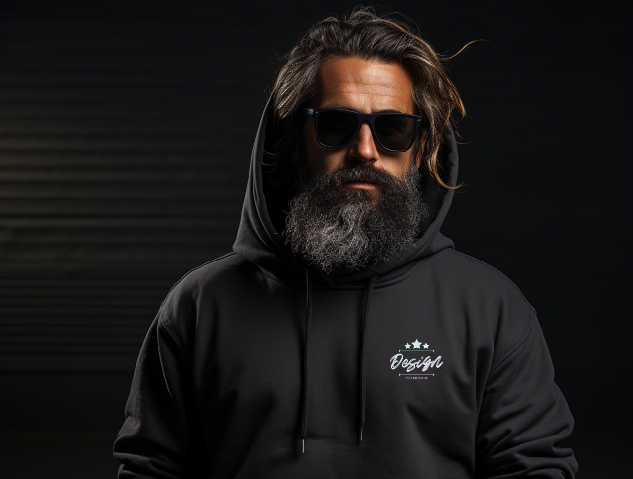 Editable Hoodie mockup PSD template ai generated