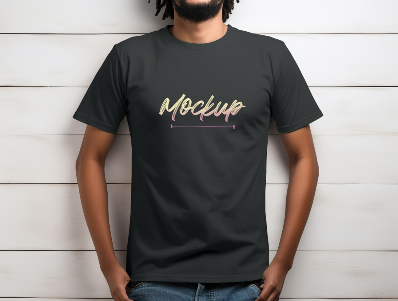 T-shirt mockup PSD template ai generated