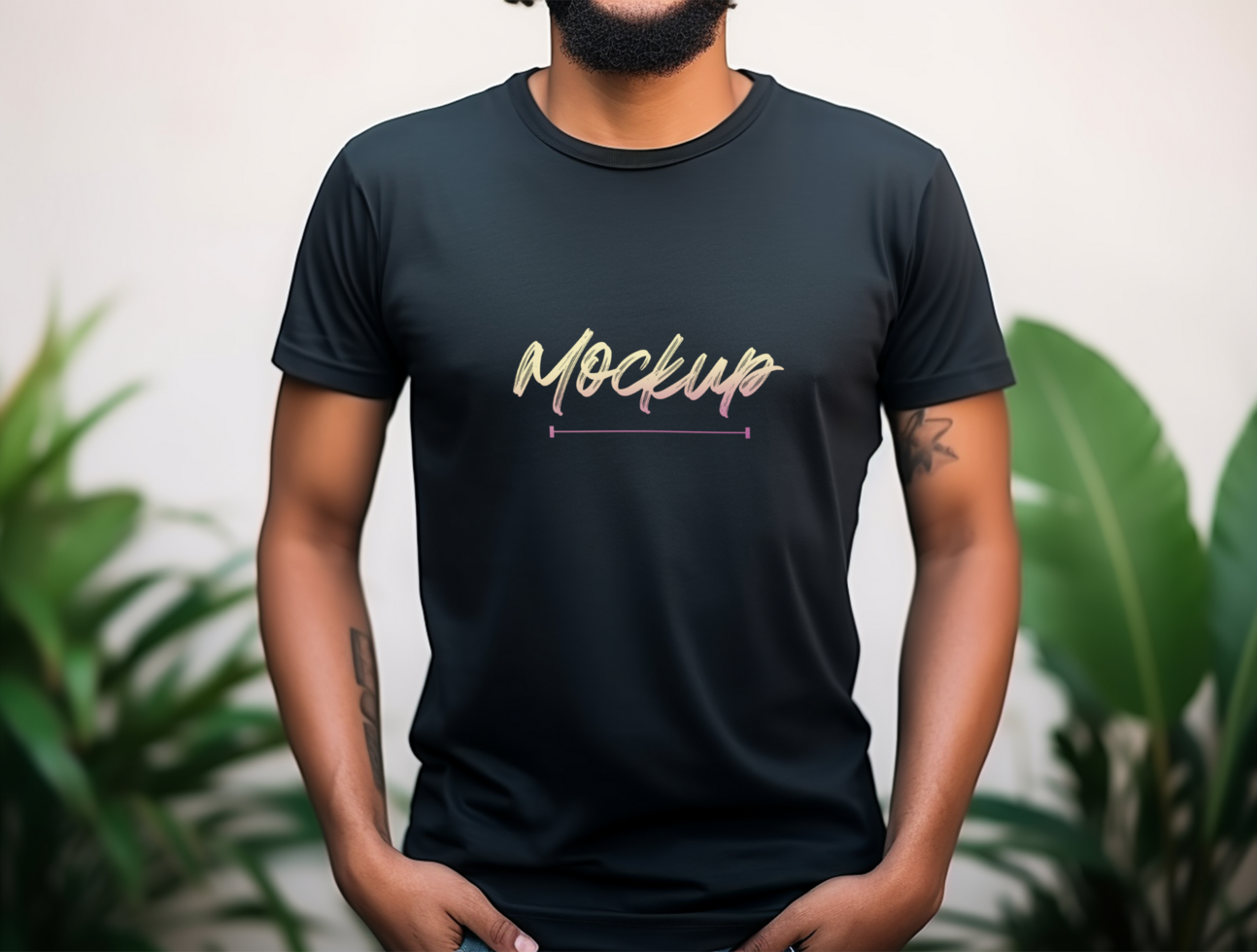 T-shirt mockup PSD template ai generated