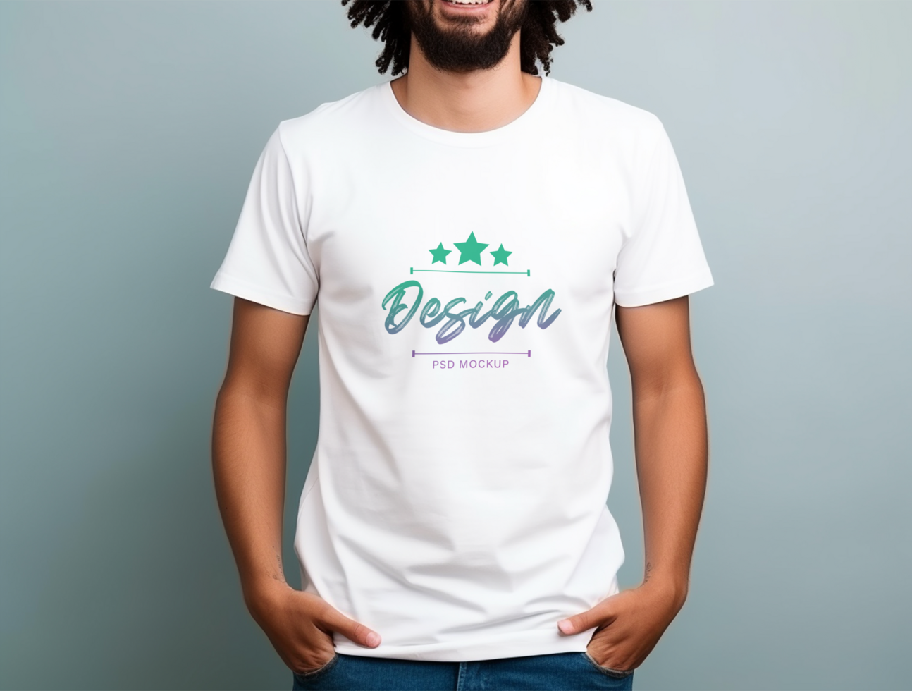 Editable tshirt mockup PSD template ai generated