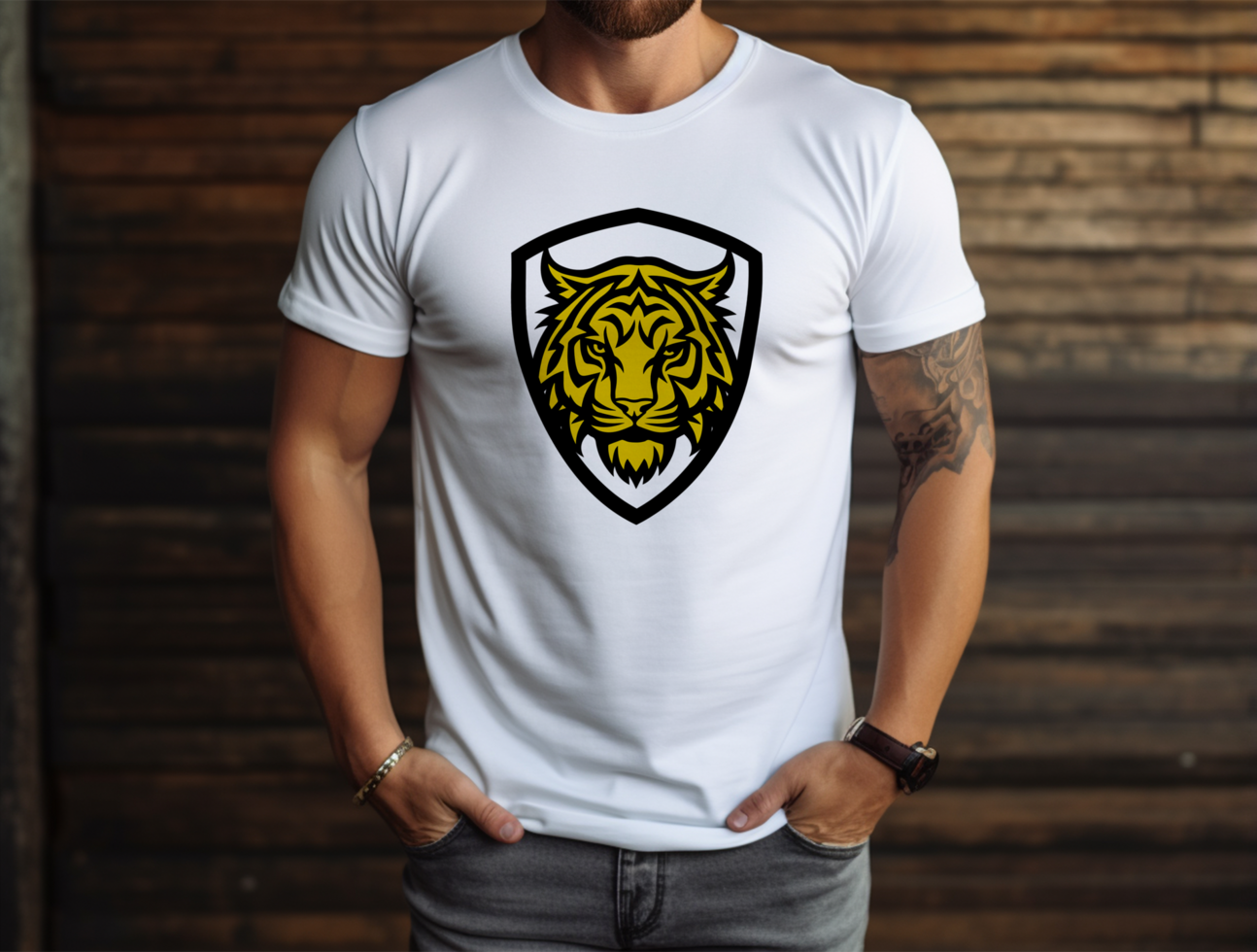 Editable t shirt mockup PSD template ai generated