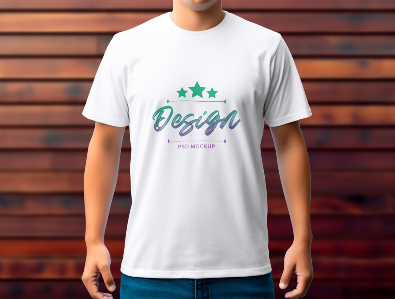 T-shirt mockup PSD template ai generated