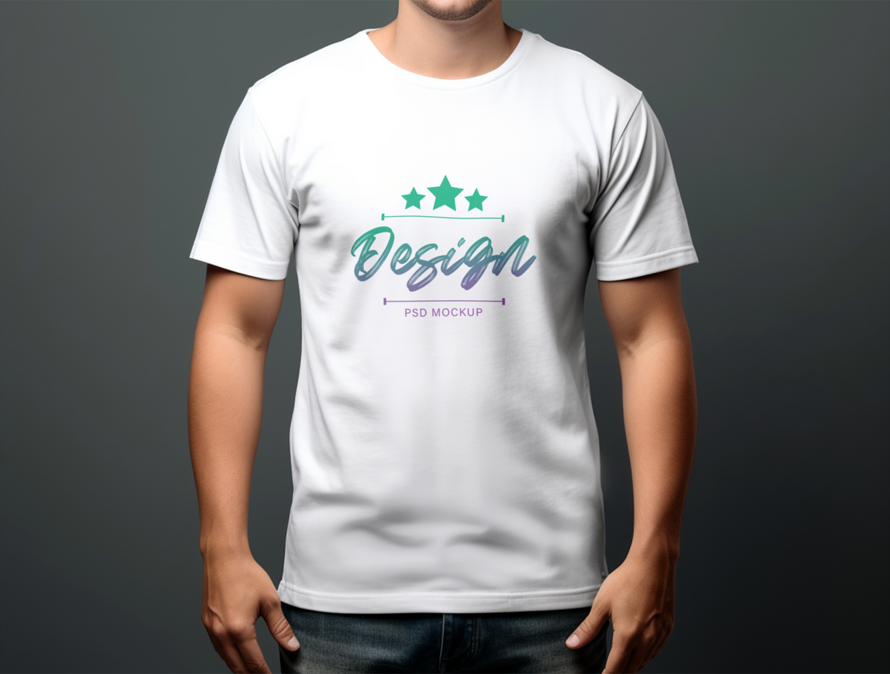 Editable tshirt mockup PSD template ai generated