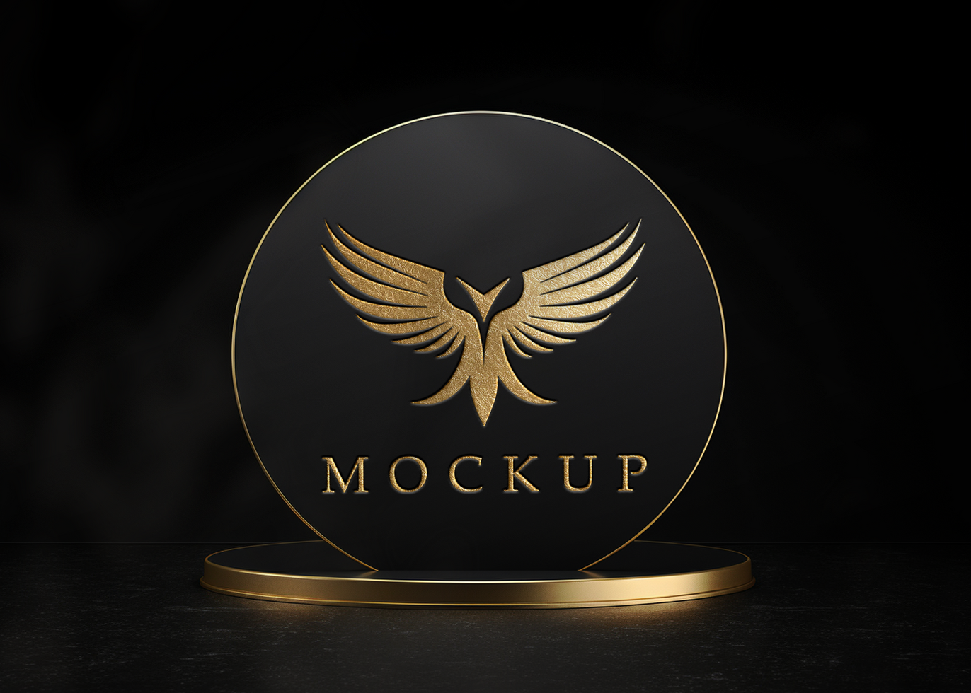 Editable logo mockup PSD template ai generated