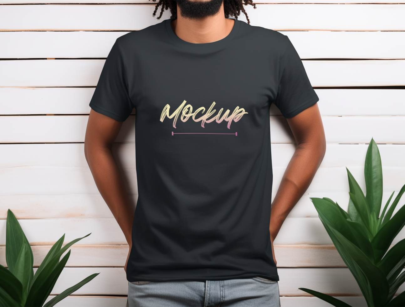 T-shirt mockup PSD template ai generated