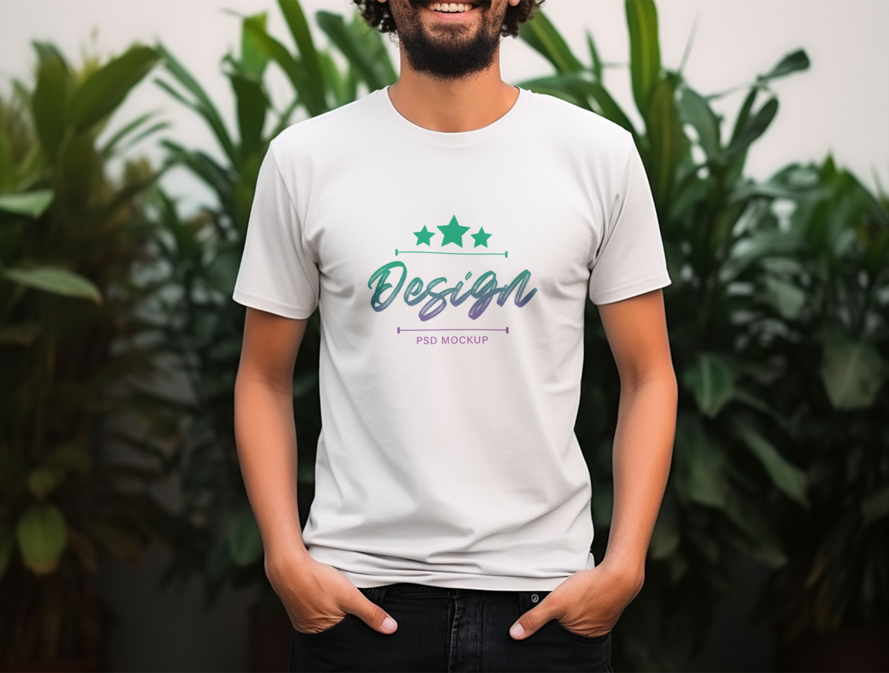 T-shirt mockup PSD template ai generated