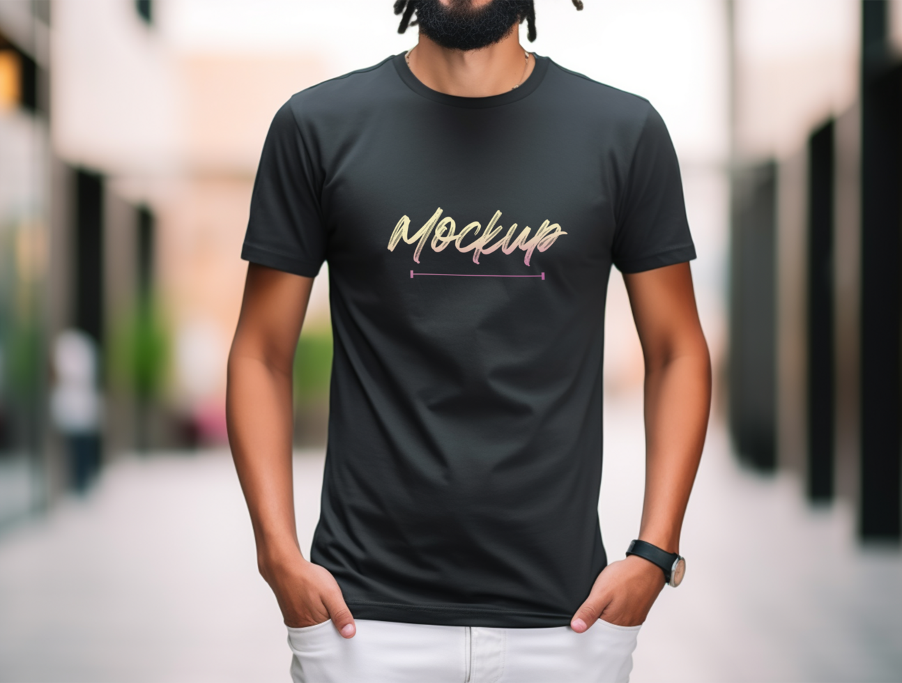 T-shirt mockup PSD template ai generated