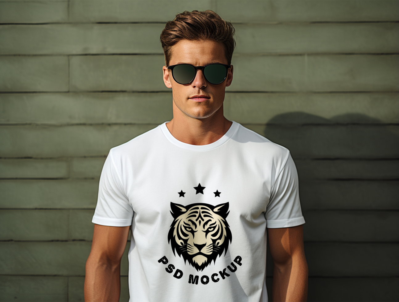 Editable t-shirt mockup PSD template ai generated
