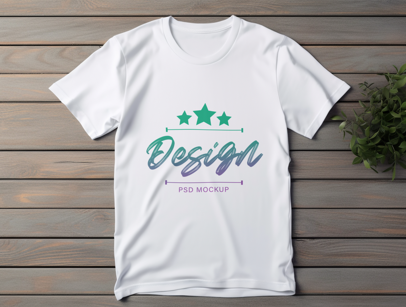 Editable white tshirt mockup PSD template ai generated