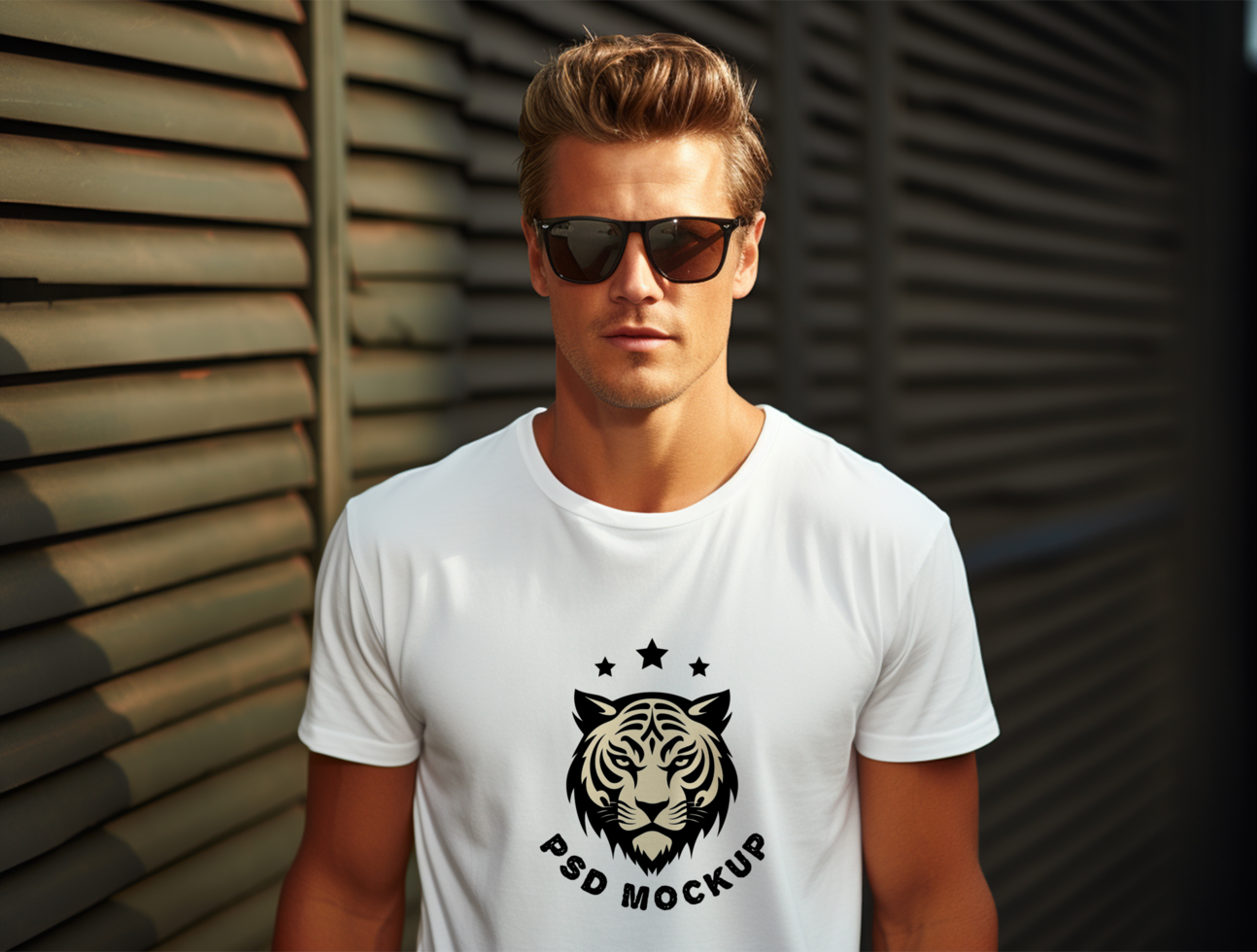 Editable t-shirt mockup PSD template ai generated