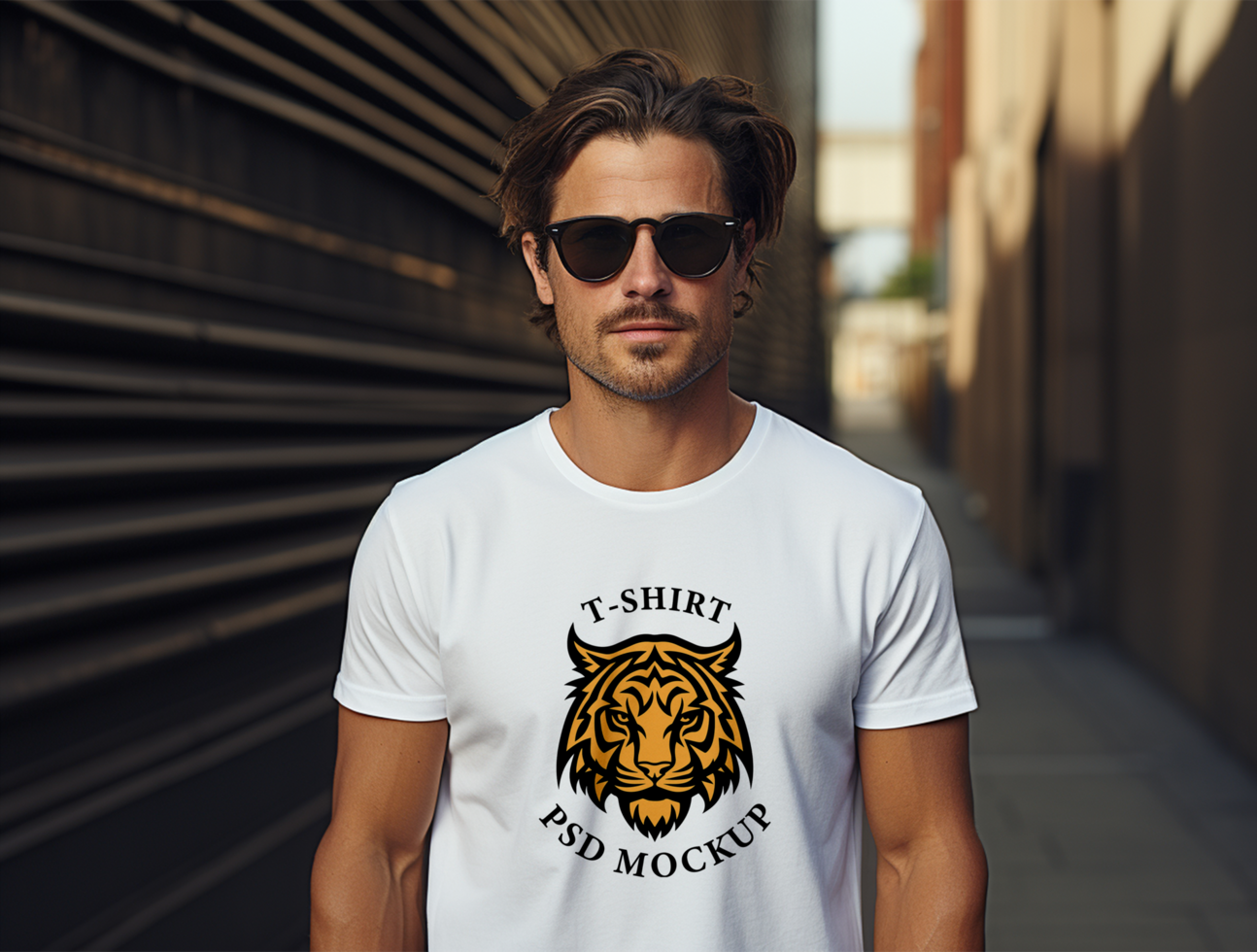 Editable t-shirt mockup PSD template ai generated