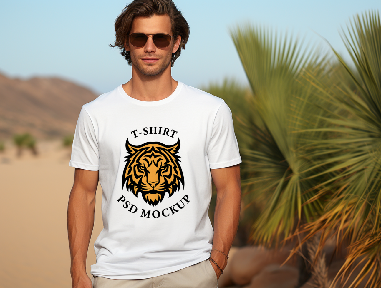 Editable t-shirt mockup PSD template ai generated