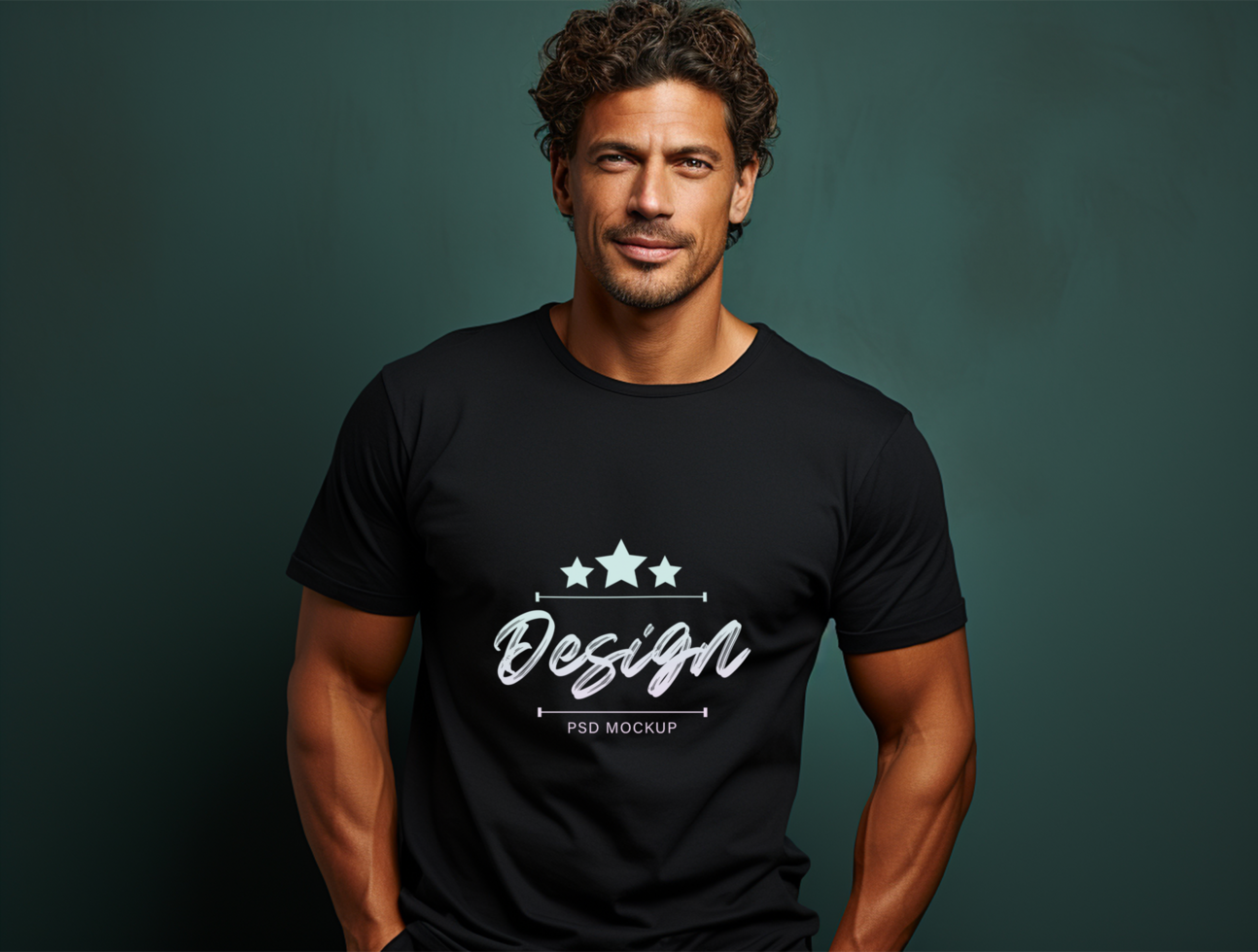 Editable t-shirt mockup PSD template ai generated