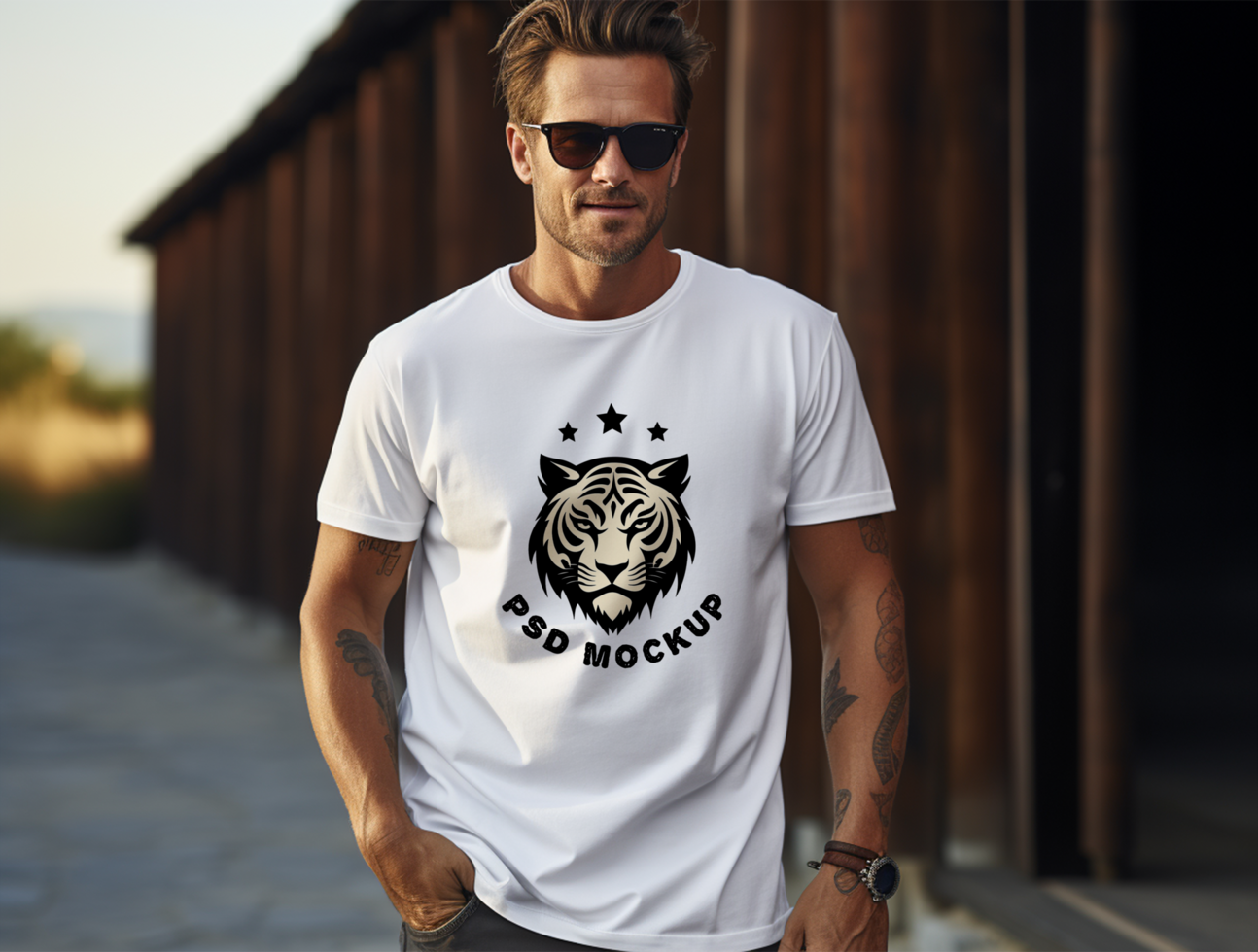 Editable t-shirt mockup PSD template ai generated
