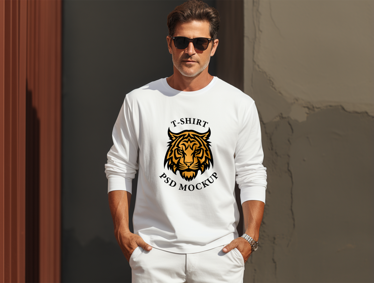 Editable t-shirt mockup PSD template ai generated