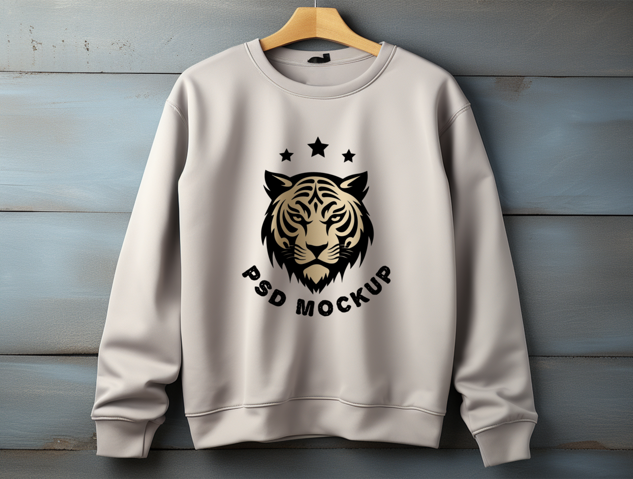 Sweatshirt mockup design PSD template ai generated