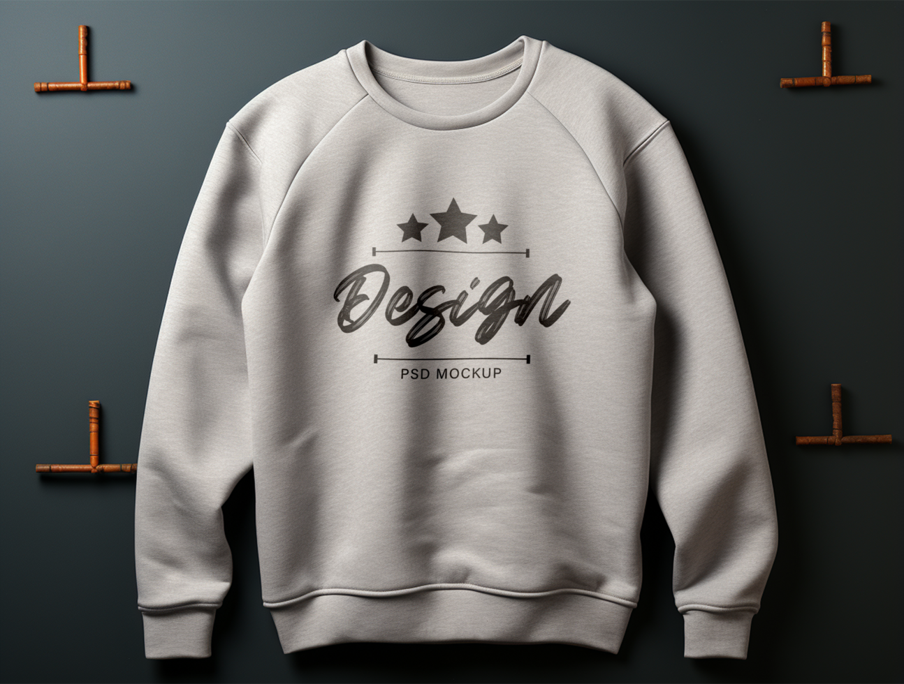 Sweatshirt mockup design PSD template ai generated