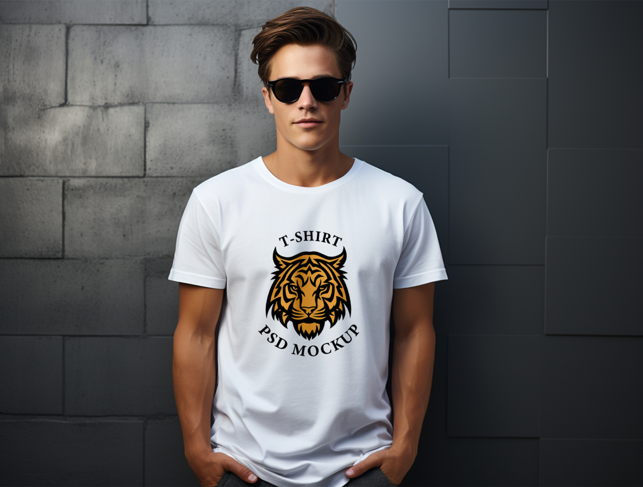 Editable t-shirt mockup PSD template ai generated