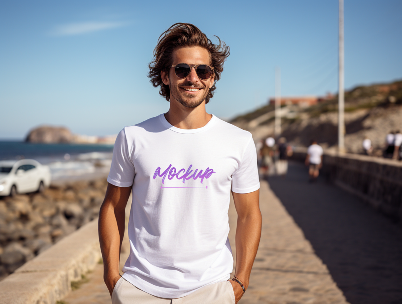 Editable t-shirt mockup PSD template ai generated