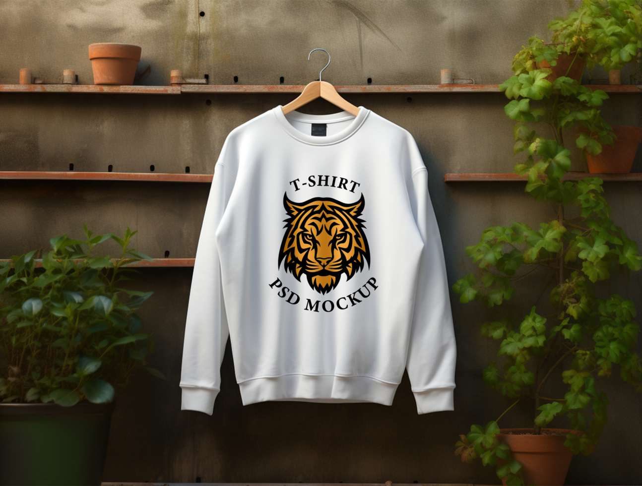 Editable Sweatshirt mockup design PSD template ai generated