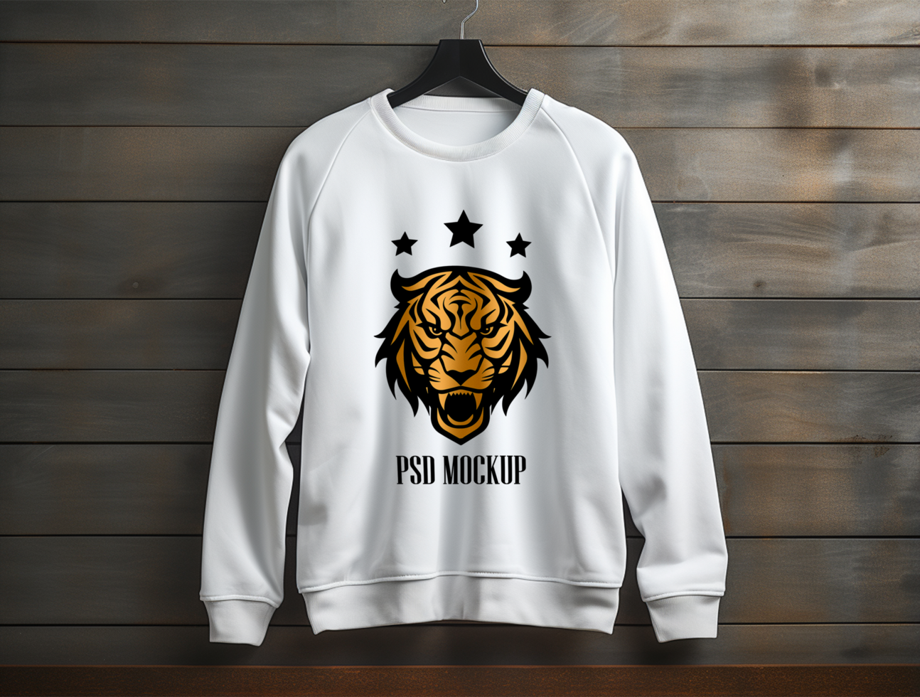 Editable Sweatshirt mockup design PSD template ai generated