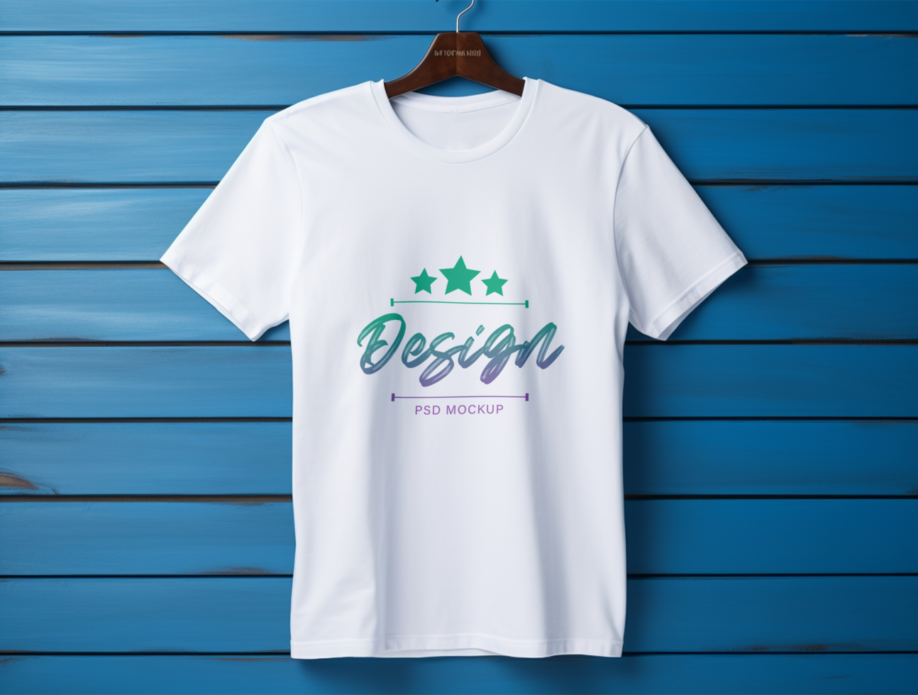 Editable white tshirt mockup PSD template ai generated