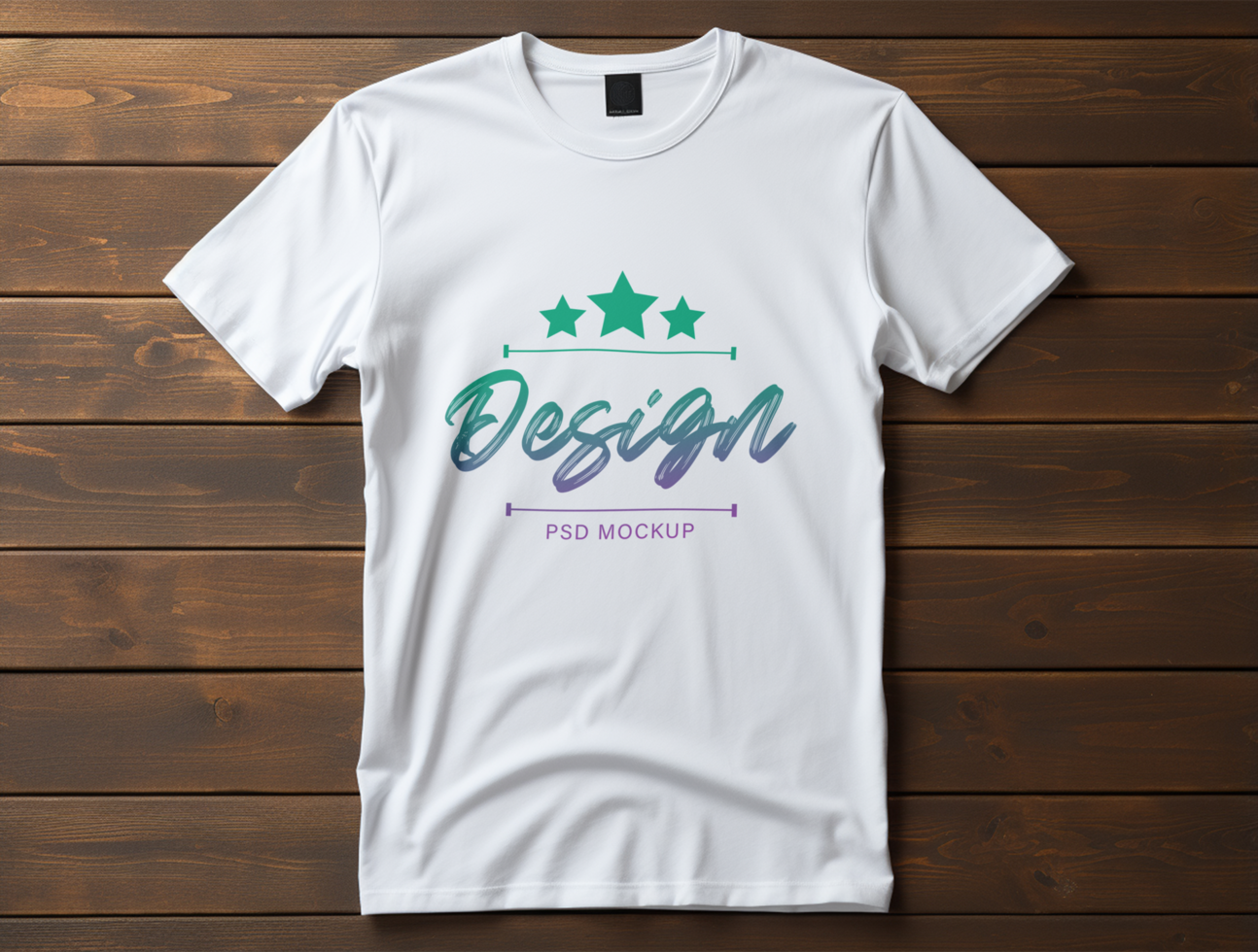 Editable white tshirt mockup PSD template ai generated