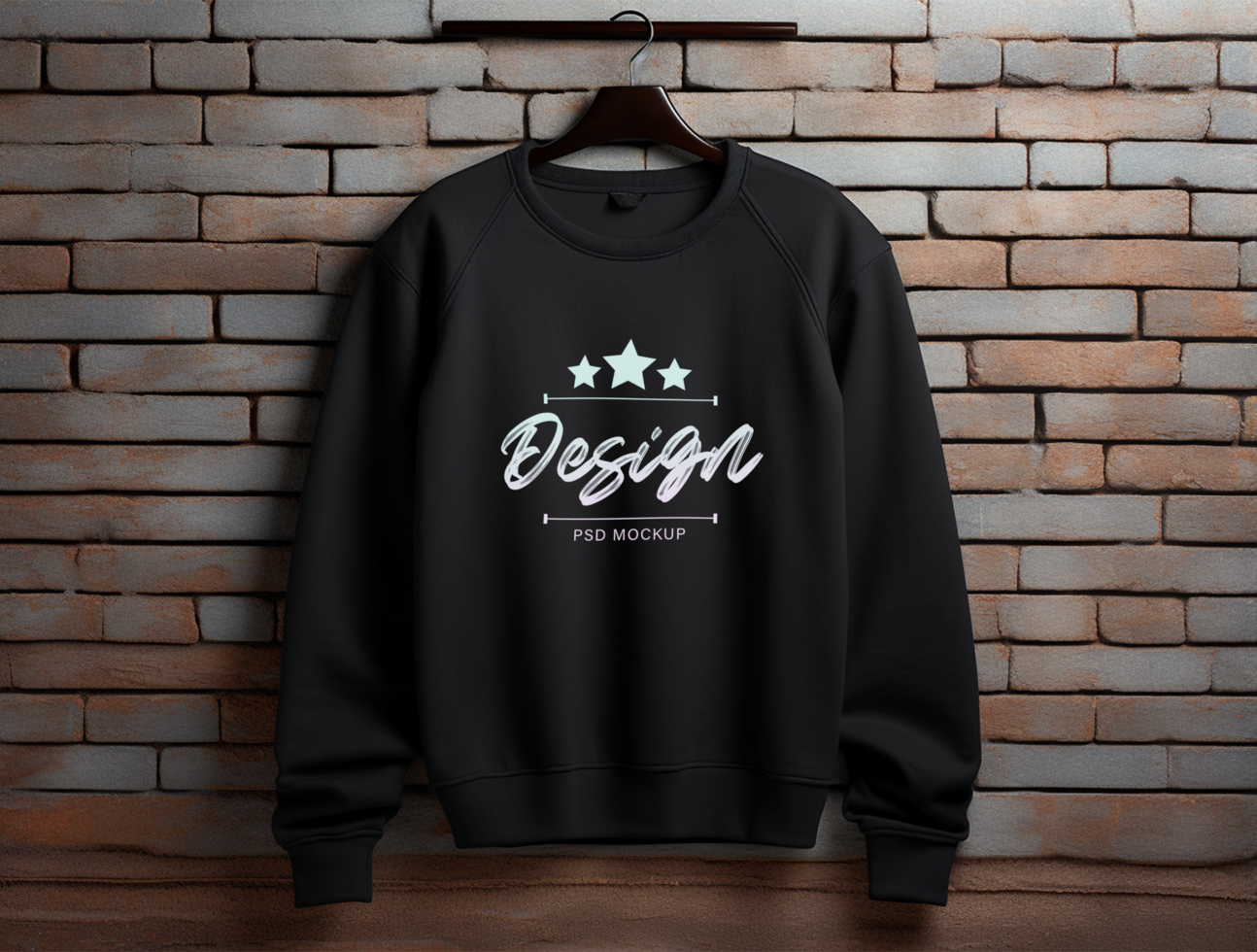 Editable Sweatshirt mockup design PSD template ai generated