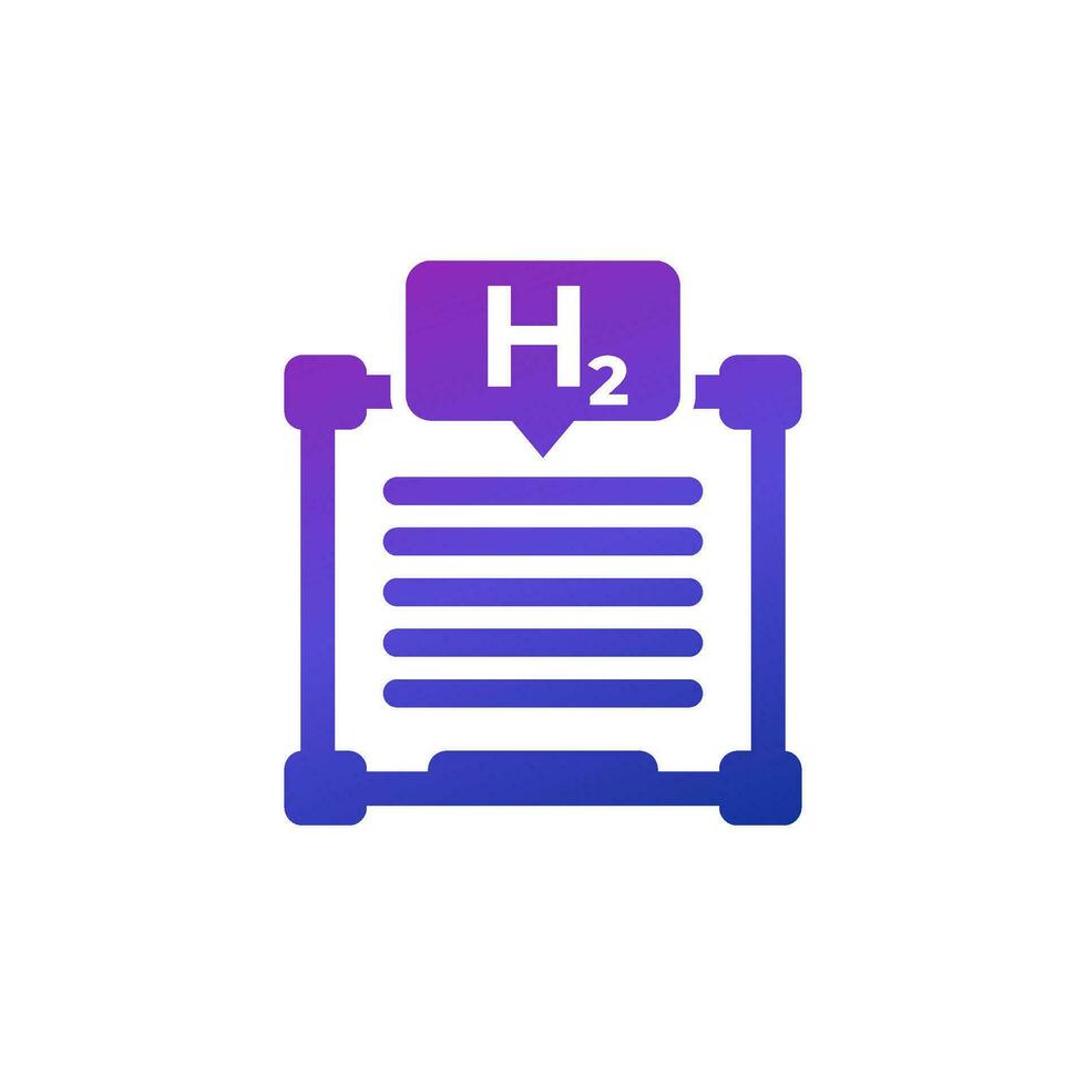 hydrogen cell icon, power source vector