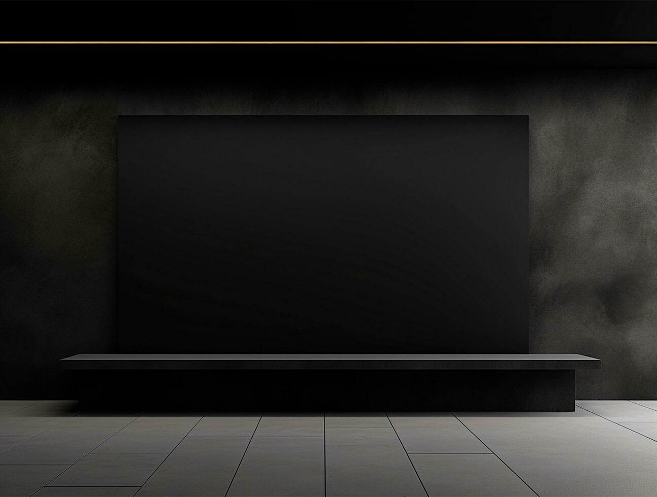 Empty modern interior office wall background front view Ai generated photo