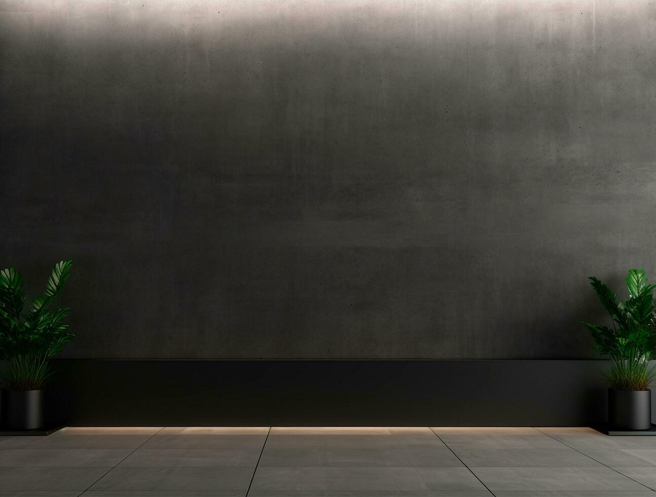 Empty modern interior office wall background front view Ai generated photo