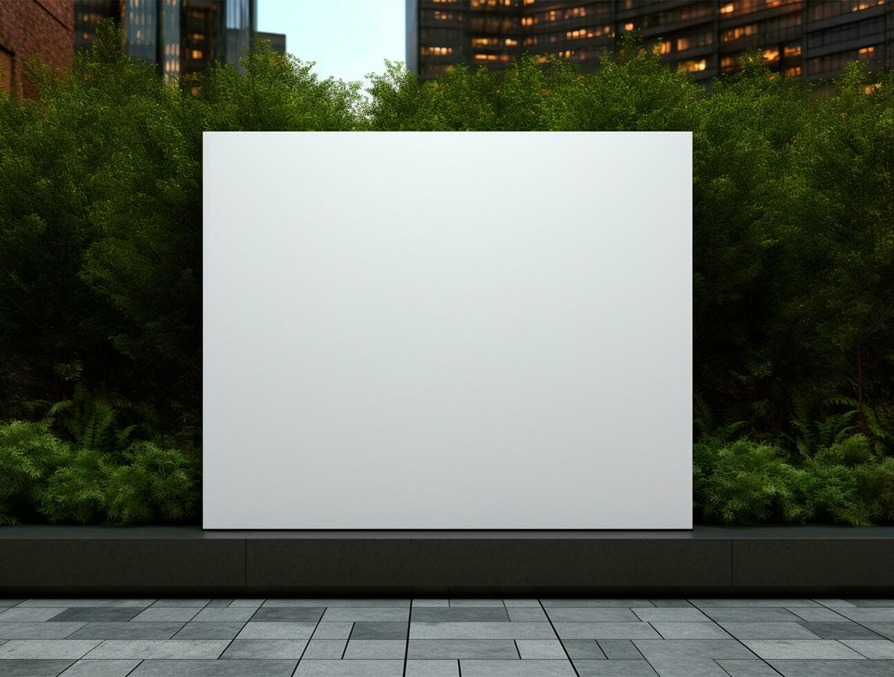 Empty modern interior office wall background front view Ai generated photo