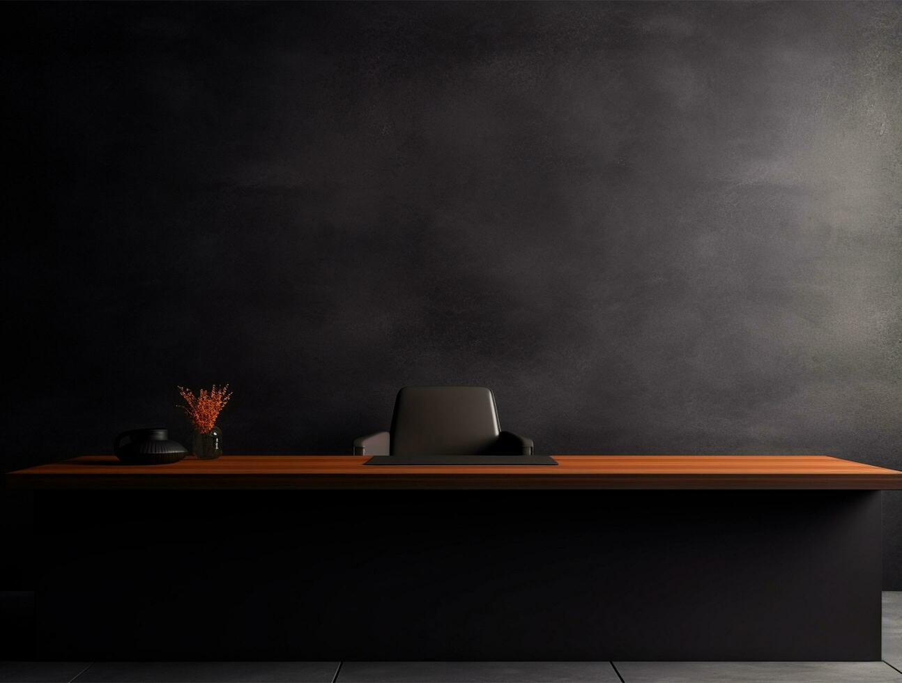 Empty modern interior wall background front view Ai generated photo