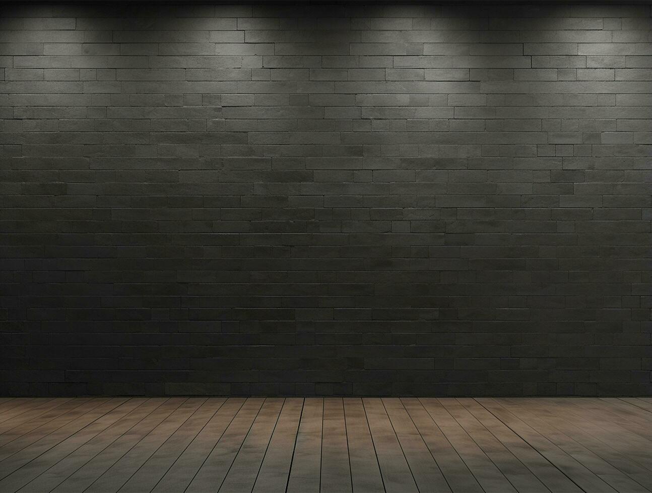 Empty modern interior dark wall background front view Ai generated photo