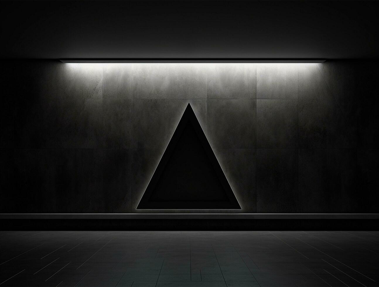 Empty modern interior dark wall background front view Ai generated photo